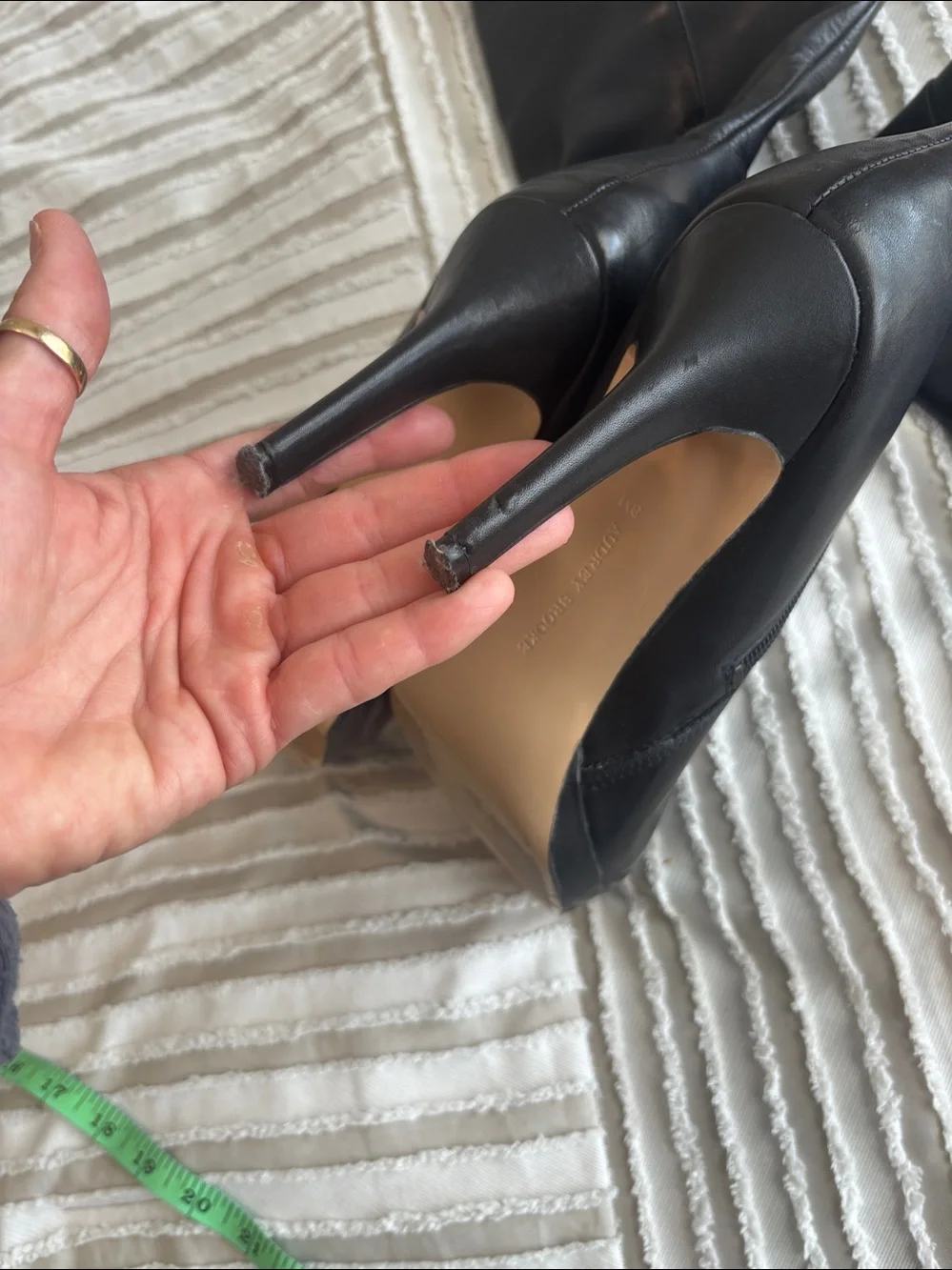 Audrey Brooke Stiletto over the knee leather boots size 8